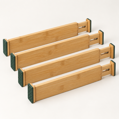 Bamboo Drawer Divider Set — hero view
