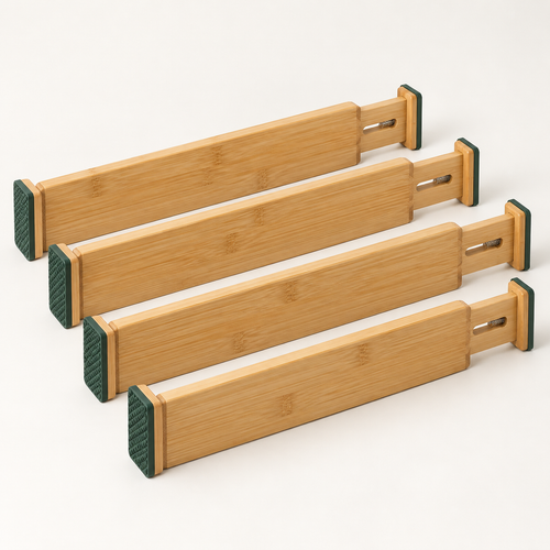 Bamboo Drawer Divider Set — hero view