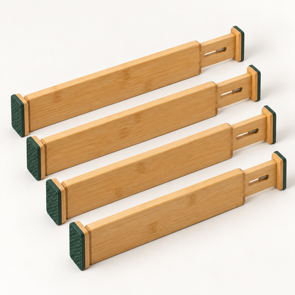 Bamboo Drawer Divider Set — overview view