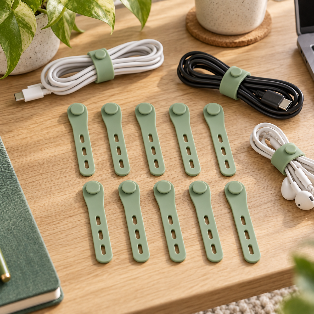 Reusable Cable Tie Set — lifestyle view