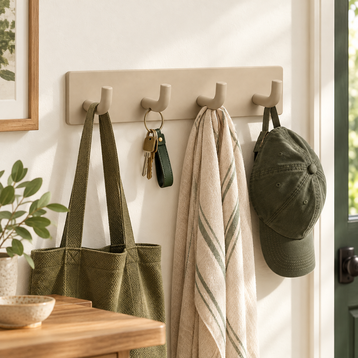 Wall-Mount Utility Hook Rack