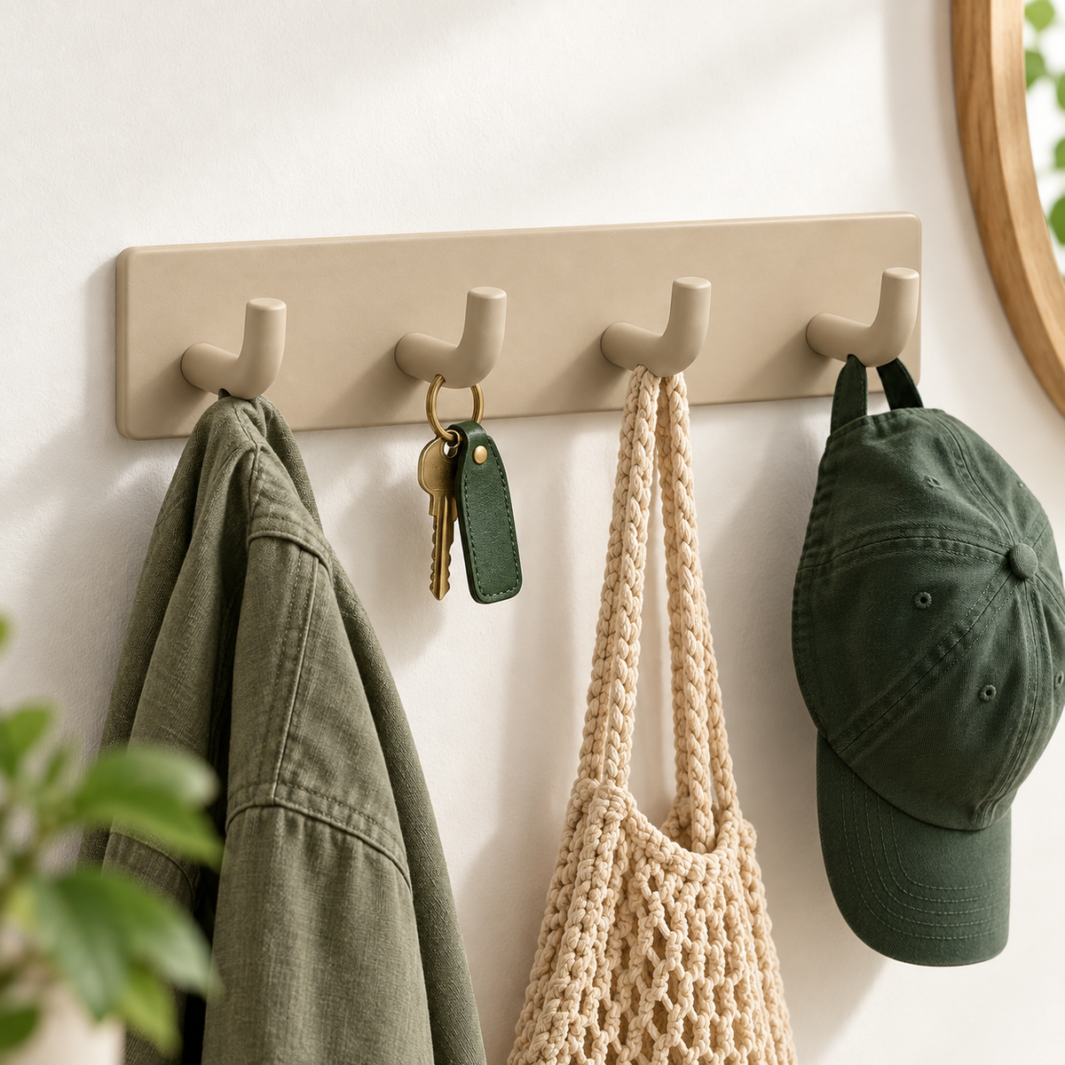 Wall-Mount Utility Hook Rack