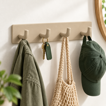Wall-Mount Utility Hook Rack — feature view