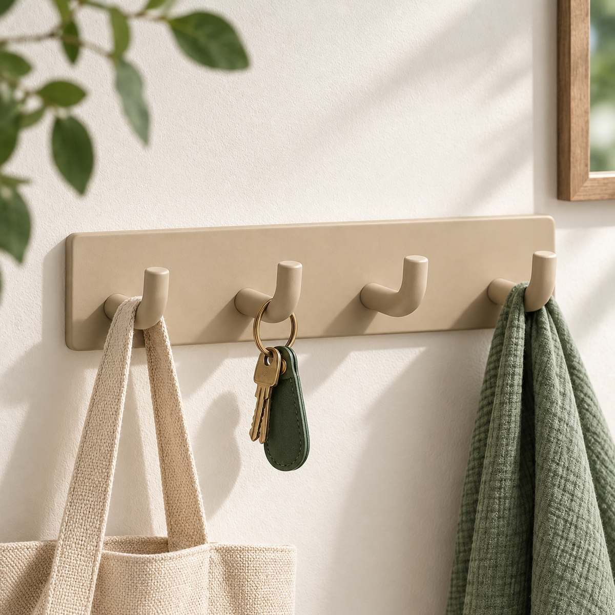 Wall-Mount Utility Hook Rack — detail view